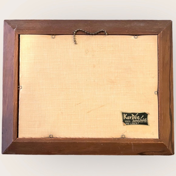 Toy Story's Rex & Bullseye x Vintage Kay Dee Handprints Linen Altered Art - Picture 5 of 7